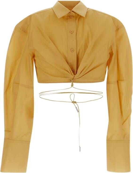 Jacquemus Shirt Dresses Geel Dames