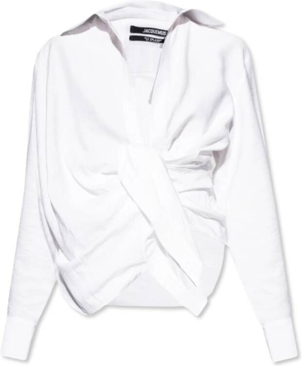 Jacquemus Stijlvolle Overhemd Upgrade LA Chemise Bahia White Dames