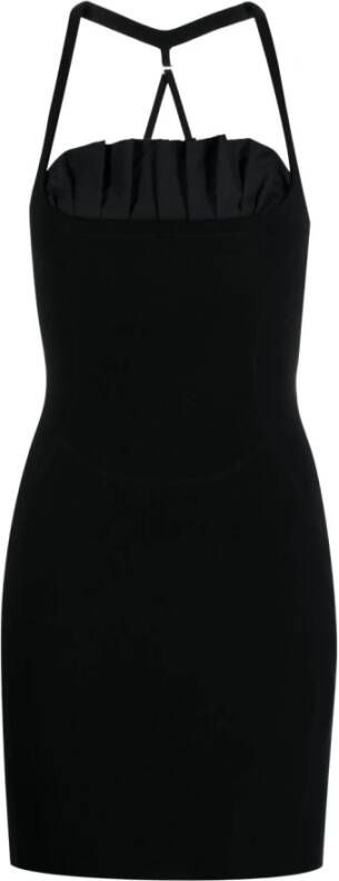 Jacquemus Geribbelde jurk met 'croissant' patroon Zwart Dames