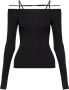 Jacquemus Zwarte Sierra Katoenen Top met Banddetail Black Dames - Thumbnail 1