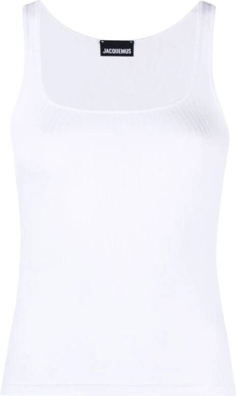 Jacquemus Witte T-shirts en poloshirts White Dames
