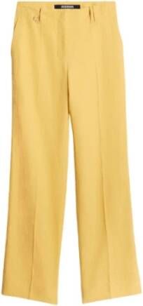 Jacquemus Straight Trousers Geel Dames