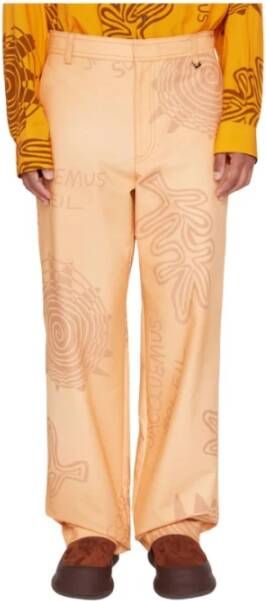 Jacquemus Straight Trousers Oranje Heren