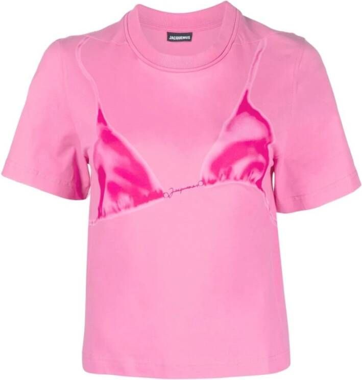 Jacquemus T-shirt Roze Dames