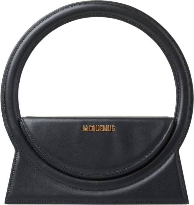 Jacquemus Pochettes Le Sac Rond Pouch Leather in black