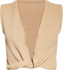 Jacquemus Vest with twisted front Beige Dames
