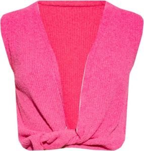 Jacquemus Vest with twisted front Roze Dames