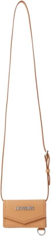 Jacquemus Bruin Leren Logo Portemonnee Brown