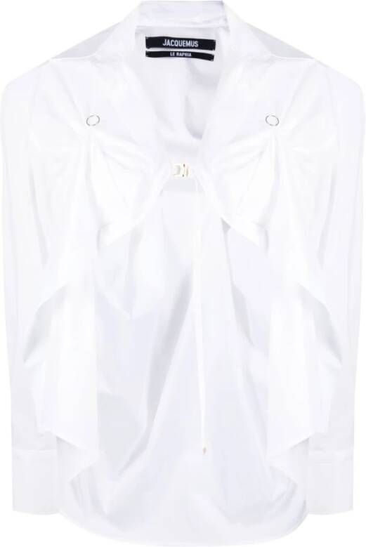 Jacquemus Witte Overhemd met Lange Mouwen Upgrade Jouw Garderobe met Dit Prachtige Stuk Wit Dames
