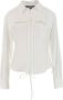 Jacquemus Witte Viscose Overhemd met Uitgesneden Details en Oversized Pasvorm White Dames - Thumbnail 1
