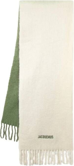 Jacquemus Wollen Moisson Sjaal Alpaca Materiaal Beige Unisex