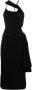 Jacquemus Zwarte asymmetrische jurk met gedrapeerd detail Black Dames - Thumbnail 1