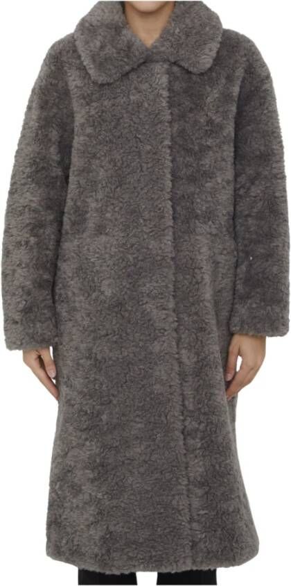 Jakke Grijze Faux Shearling Kelly Jas Gray Dames