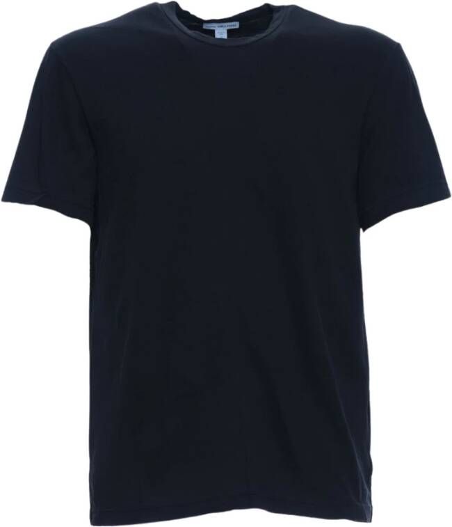 James Perse Grijs Geribbelde T-shirt en Polo Black Heren