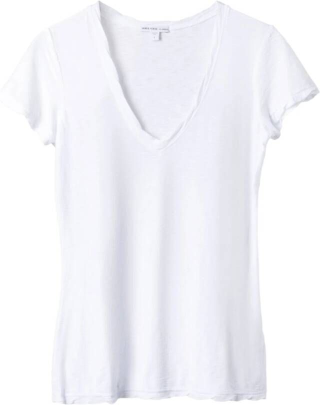 James Perse T-Shirts White Dames