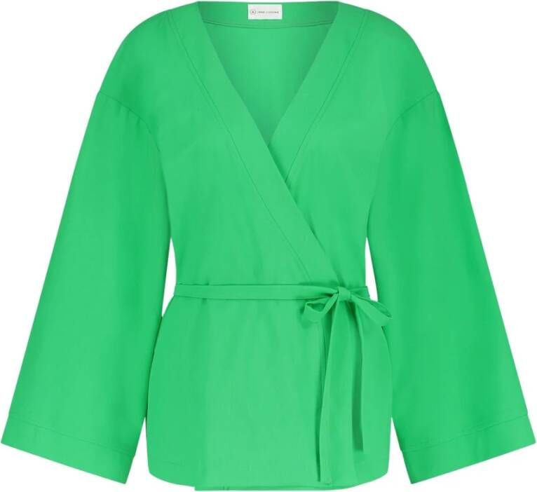 Jane Lushka Alvera Kimono Blazer | Groen Green Dames