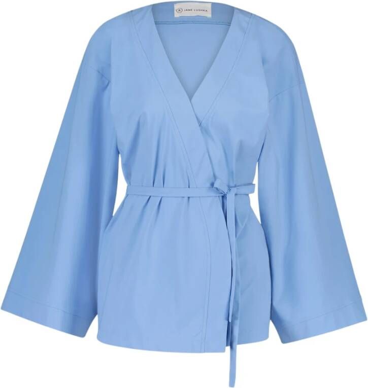 Jane Lushka Alvera Kimono Blazer | Lichtblauw Blauw Dames
