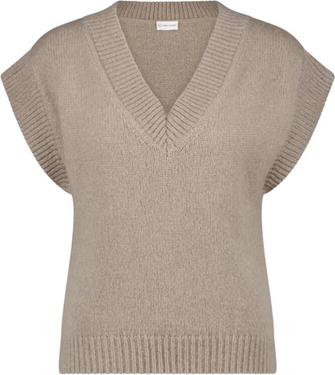Jane Lushka Beige Mouwloze Vest Vea Beige Dames