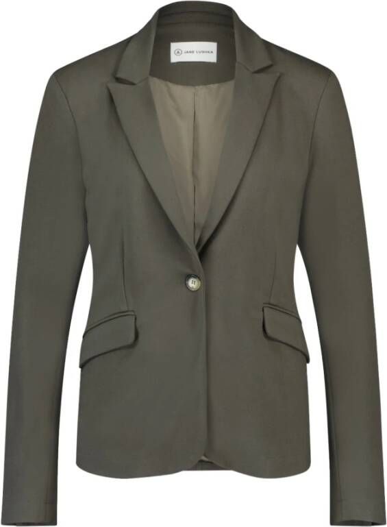 Jane Lushka Havana Eco Viscose Blazer | Army Green Dames