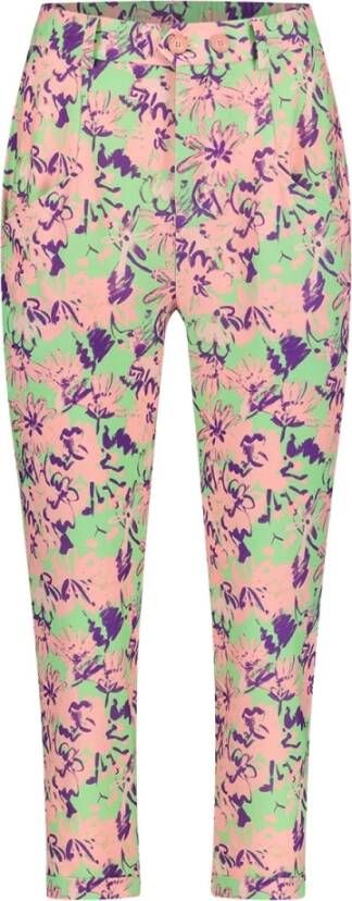 Jane Lushka Bloemen Slim-Fit Hazel Broek Meerkleurig Dames
