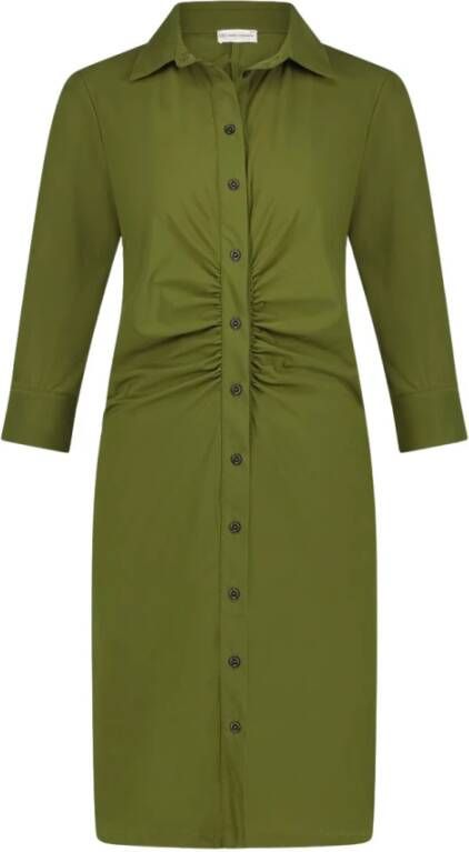 Jane Lushka Comfortabele en stijlvolle Riane jurk in Oliva groen Green Dames