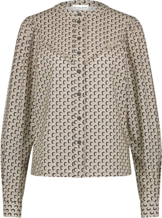 Jane Lushka Dela Technische Jersey Blouse | Zwart Melange Zwart Dames