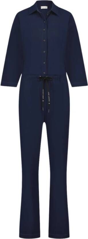 Jane Lushka Indigo Technisch Jersey Jumpsuit Blauw Dames