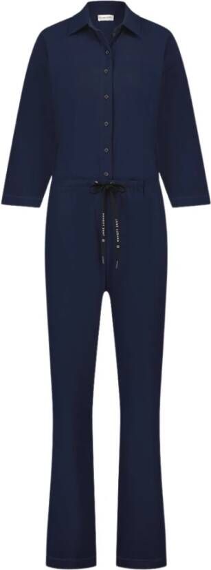 Jane Lushka Indigo Technisch Jersey Jumpsuit Blauw Dames