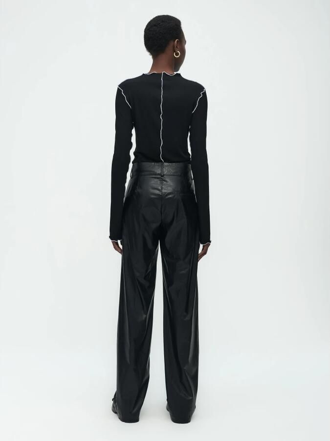 Jane Lushka straight fit broek Linda zwart - Foto 4