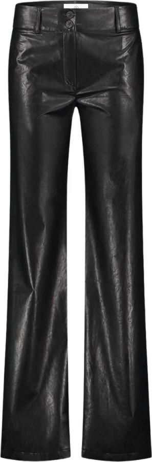 Jane Lushka straight fit broek Linda zwart