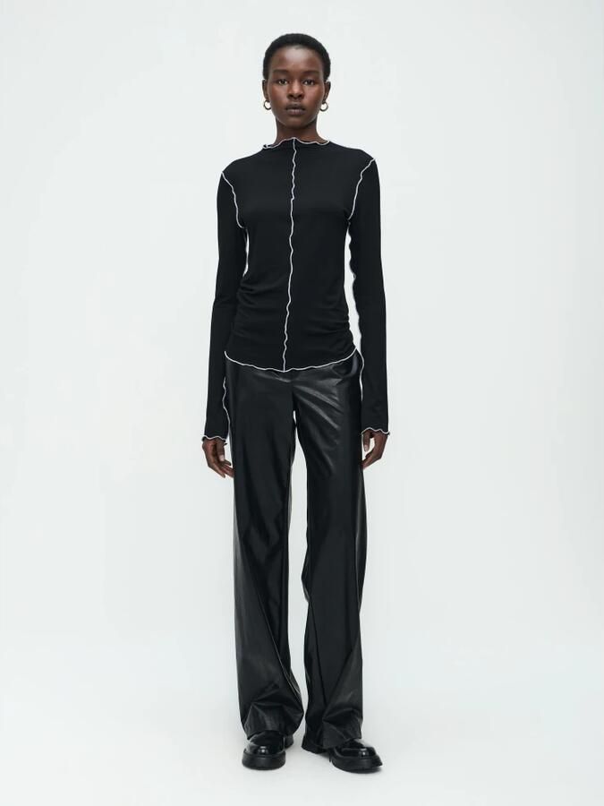 Jane Lushka straight fit broek Linda zwart - Foto 2