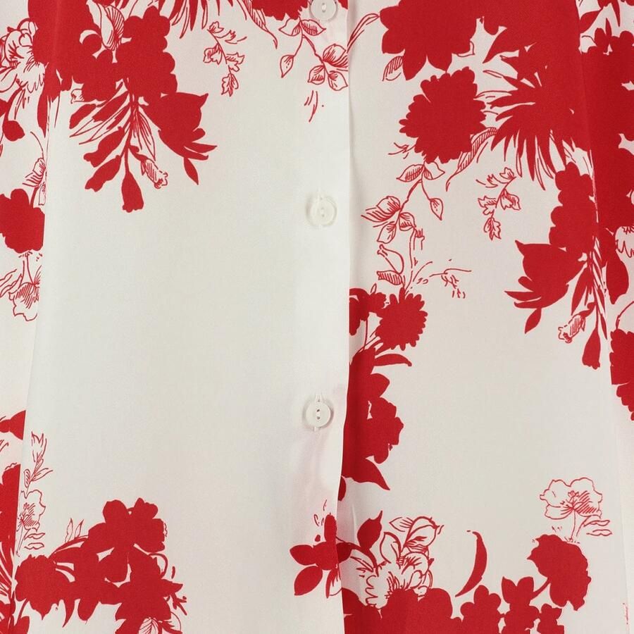 Jane Lushka gebloemde blouse Sally koraalrood wit - Foto 2
