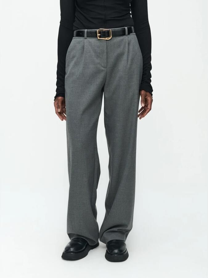 Jane Lushka wide leg pantalon grijs - Foto 4