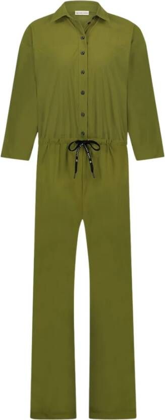 Jane Lushka Oliva Groene Technische Jersey Jumpsuit Green Dames