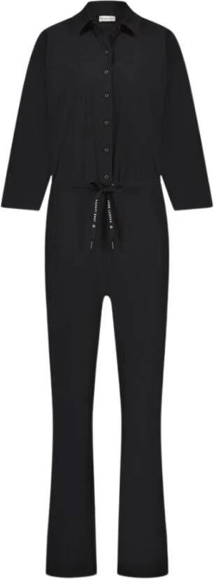 Jane Lushka Zwarte technische jersey jumpsuit Zwart Dames