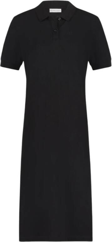 Jane Lushka Klassieke Polo Jurk Overhemd | Zwart Black Dames