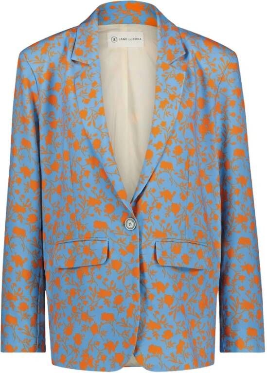 Jane Lushka Lima Blazer | Blauw Gerecycled Polyester Elastaan Blauw Dames