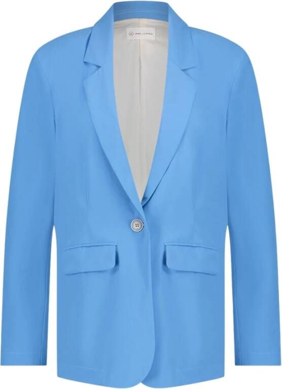 Jane Lushka Lima Technische Jersey Blazer | Lichtblauw Blauw Dames