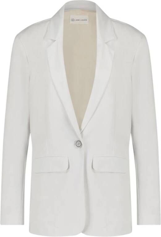Jane Lushka Lima Technische Jersey Blazer | Wit White Dames