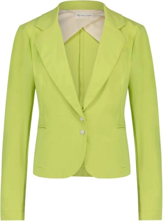 Jane Lushka Lime Technische Jersey Blazer Groen Dames