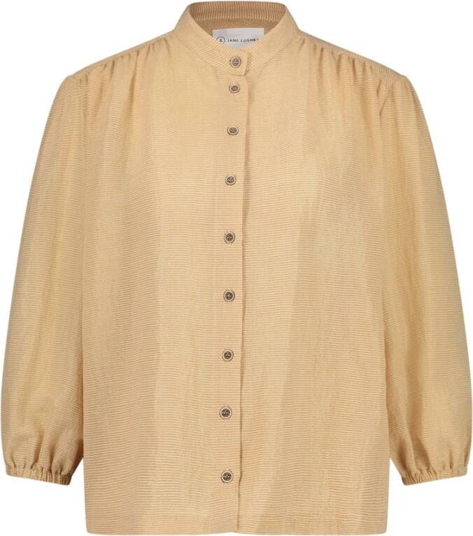 Jane Lushka Nora Blouse Stijlvol en veelzijdig Beige Dames