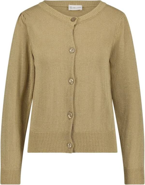 Jane Lushka Pilates Glanzende Cardigan | Beige Dames