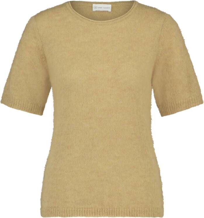 Jane Lushka Gezellige en stijlvolle beige alpaca blend pullover Beige Dames