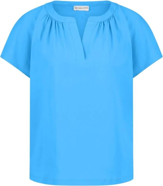 Jane Lushka Remi Top Technisch Jersey | Lichtblauw Blauw Dames