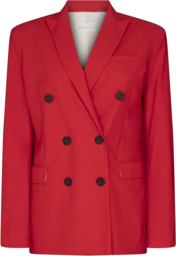 Jane Lushka Rode Technische Jersey Sydney Blazer Rood Dames