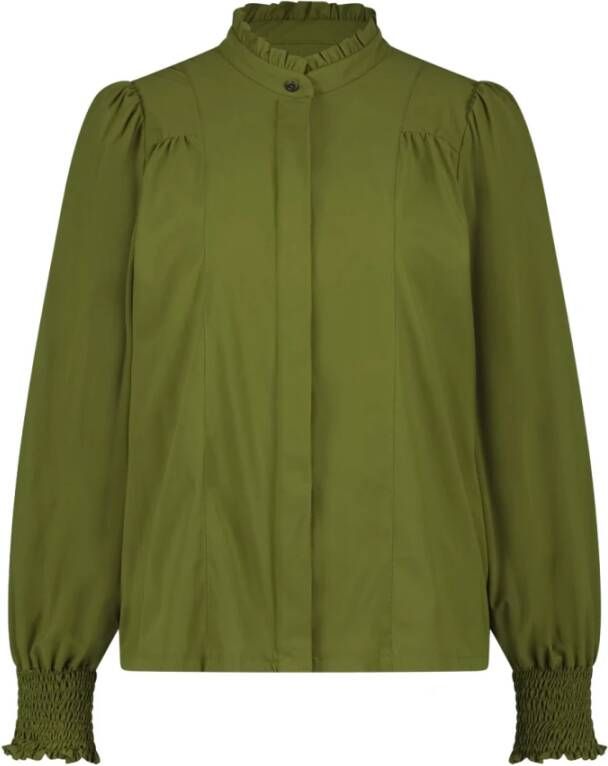 Jane Lushka Technische Jersey Blouse | Oliva Groen Green Dames