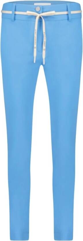 Jane Lushka Slim-fit Trousers Blauw Dames