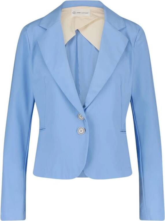 Jane Lushka Solomon Blazer Technisch Jersey | Lichtblauw Blauw Dames