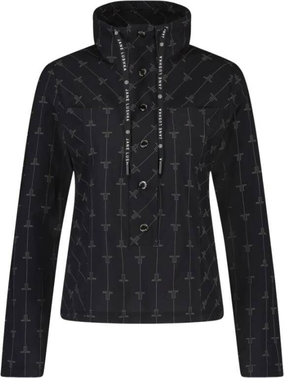 Jane Lushka Stella Technical Jersey Blouse | Zwart Black Dames