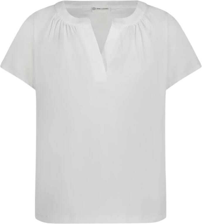 Jane Lushka Stijlvolle Comfort T-Shirts White Dames